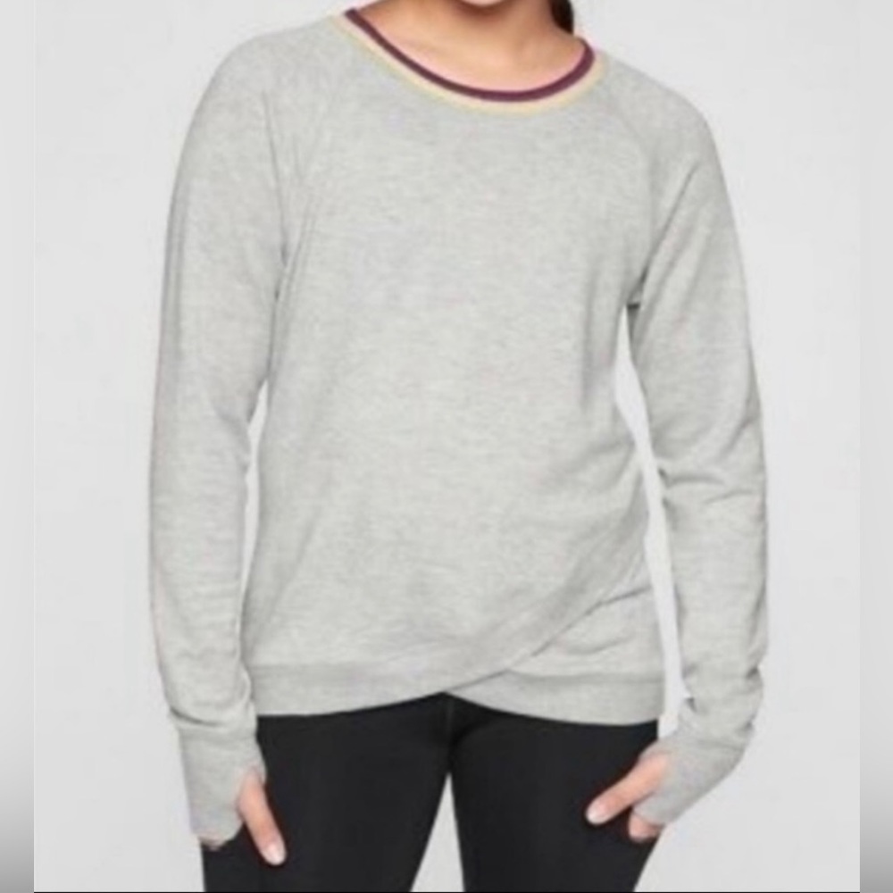 Athleta Girl light gray sweatshirt. Size M (8-10).